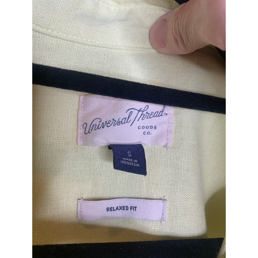 Universal Threads Yellow Linen Blend Button Up Sh… - image 8
